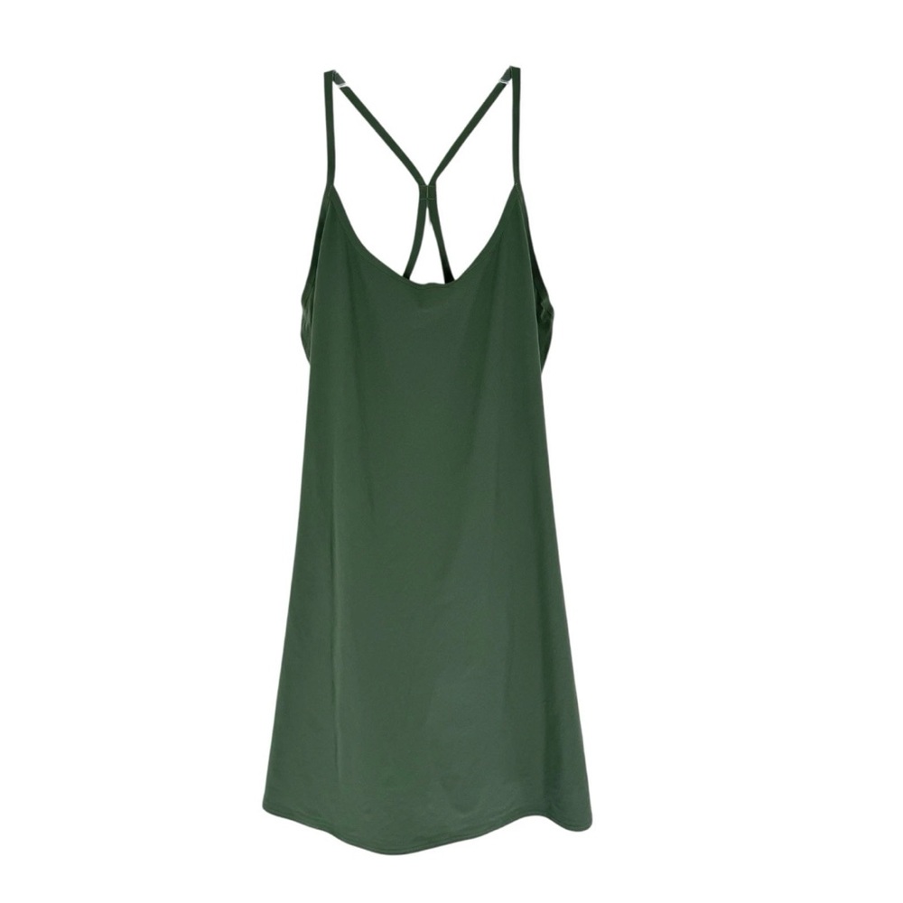 Outdoor Voices Dress Womens Size Medium Green Stretch Lined Shorts Pocket